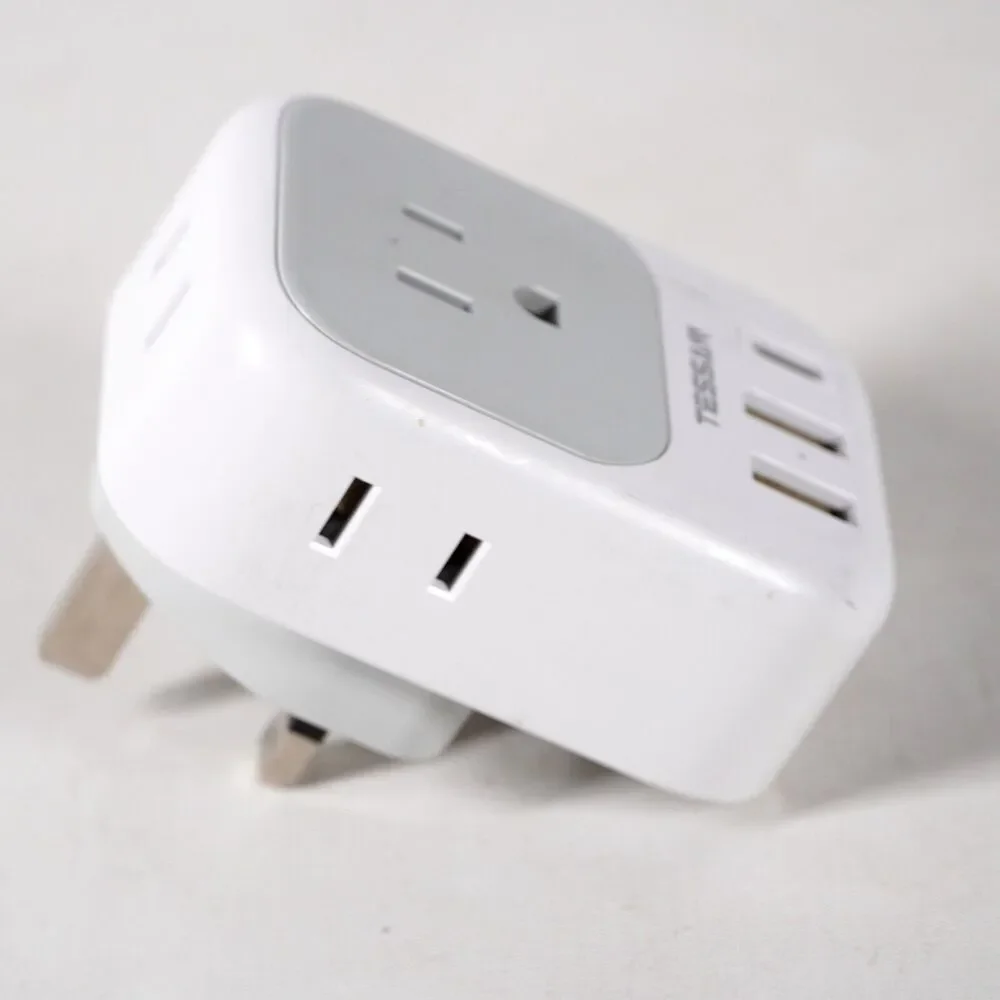 European Travel Plug Adapter, TESSAN International Power Plug TS-161-EU-C White